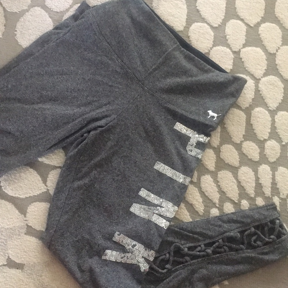 PINK gray leggings